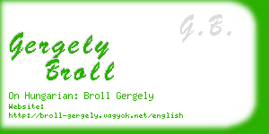 gergely broll business card
